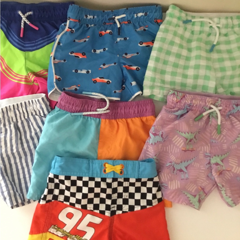 Kids Multi-Pattern Swim Shorts Bundle - Bright Colors